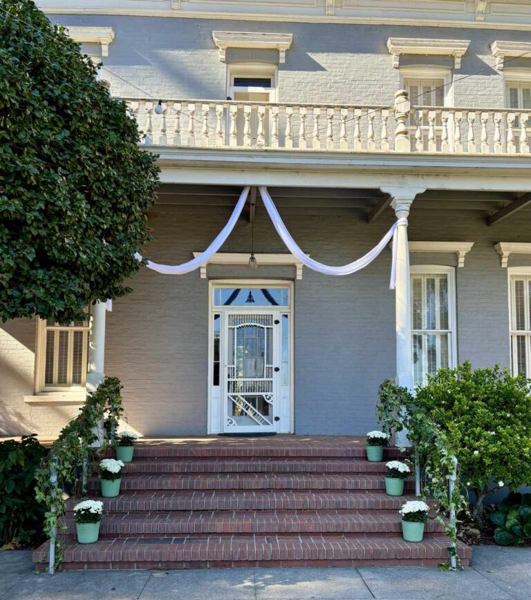 decorated porch